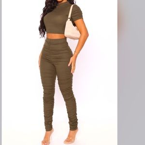 Olive Leggings Set